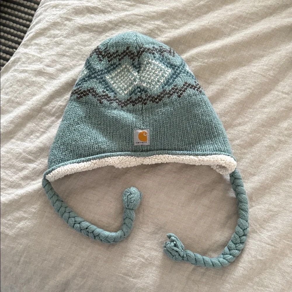 Carharrt Wool Blend Fair Isle Kids Hat. OS